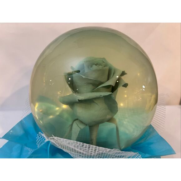Forever Blue Rose In Glass Water Dome Globe - Picture 2 of 9